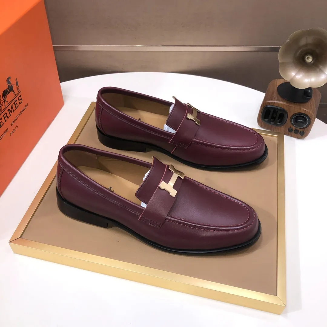 Men's shoes💰460💰【LOUIS VUITTON】(sheepskin lining) new cowhide LV formal shoes🎩🎩❗️🆘made one to one at the counter🎩original quality, imported cowhide upper➕full sheepskin lining➕original rubber outsole, {high quality visible}👣Size: 38-45 (45 custom-made)